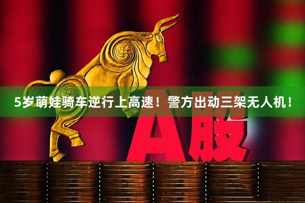 5岁萌娃骑车逆行上高速！警方出动三架无人机！